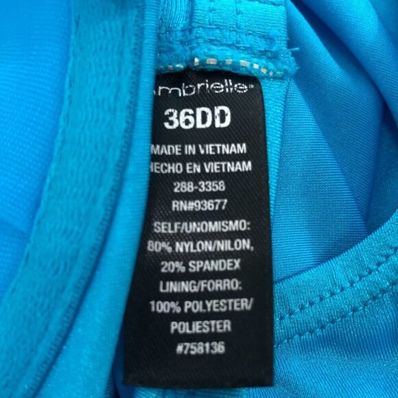 Ambrielle Blue Swim Top Size 36DD - Picture 4 of 5